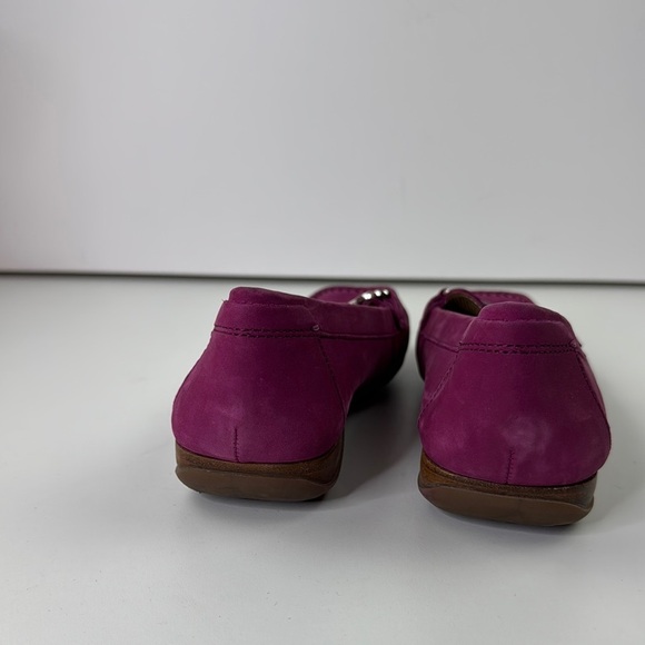 Geox Pink Slip On Loafers with Silver Buckle size 37 ½ - Picture 5 of 11
